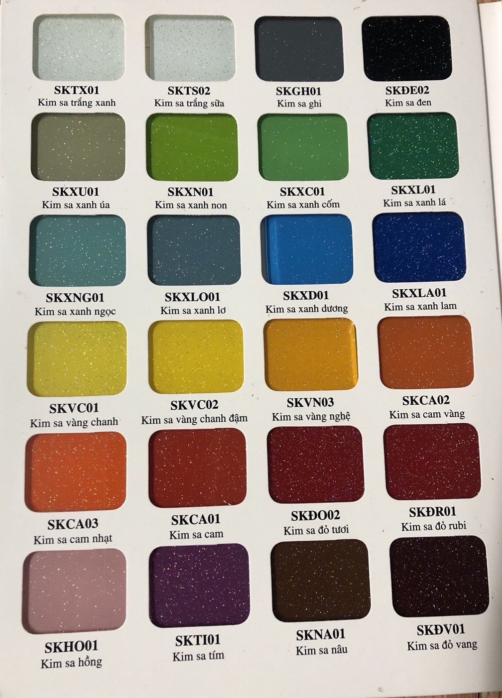 Bảng màu cho kính Ốp Bếp chính hãng - giá rẻ