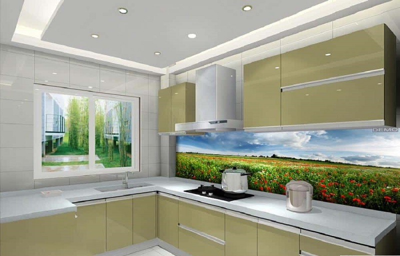 Những mẫu kính ốp bếp hoa văn đẹp - Hot nhất 2021