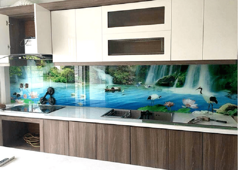Những mẫu kính ốp bếp hoa văn đẹp - Hot nhất 2021