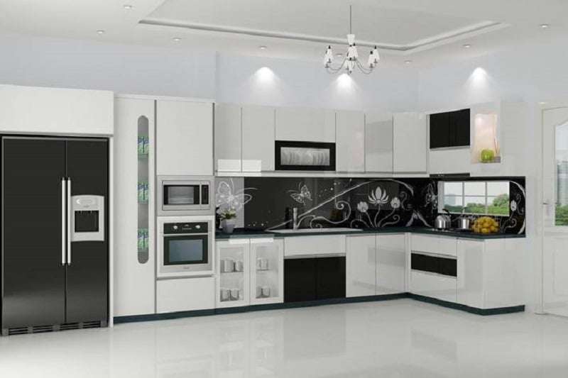 Những mẫu kính ốp bếp hoa văn đẹp - Hot nhất 2021